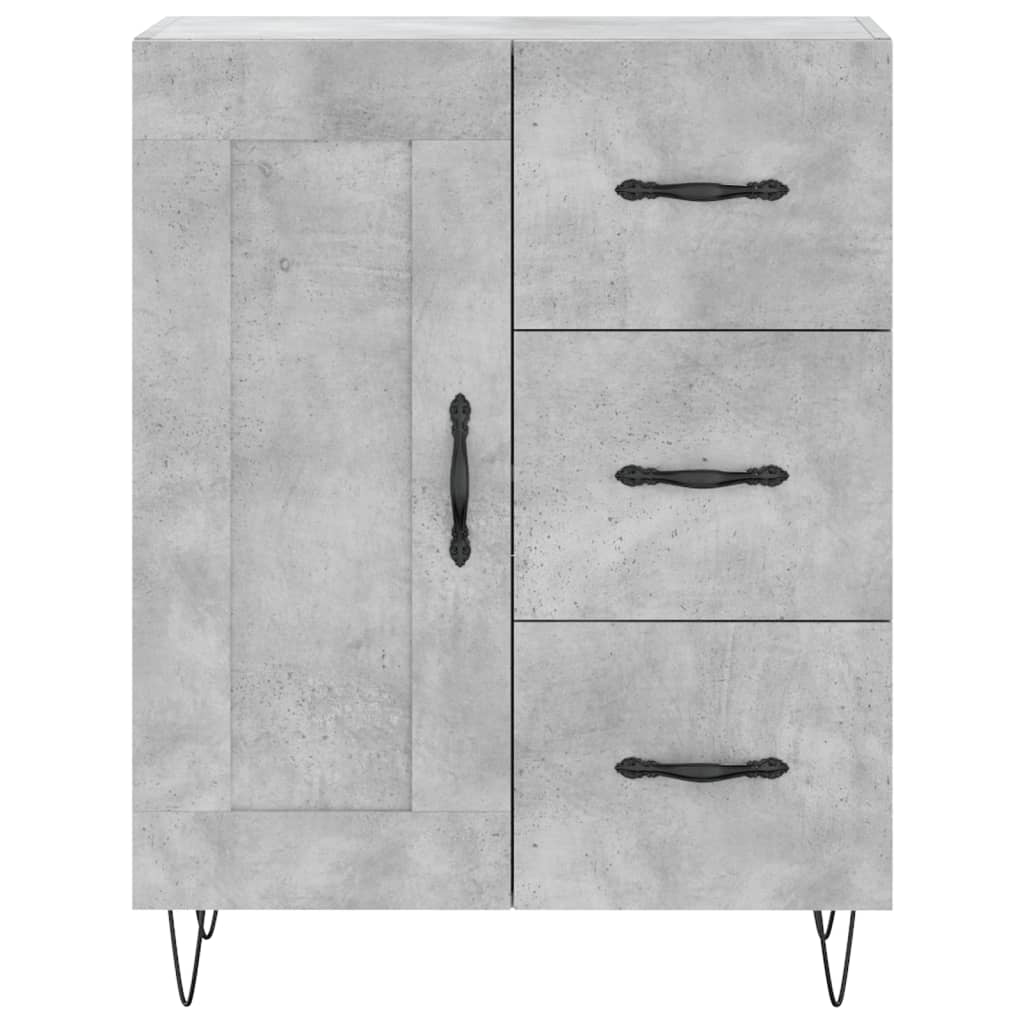 Příborník Betonově Šedý 69,5 X 34 X 90 Cm Kompozitní Dřevo