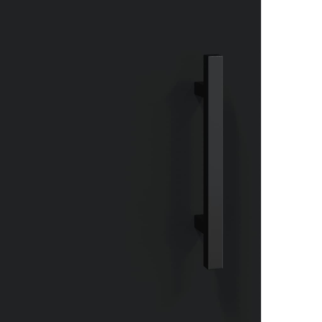 Příborník Černý 69,5 X 34 X 90 Cm Kompozitní Dřevo