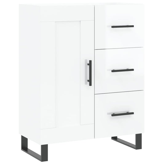 Příborník Bílý S Vysokým Leskem 69,5X34X90 Cm Kompozitní Dřevo