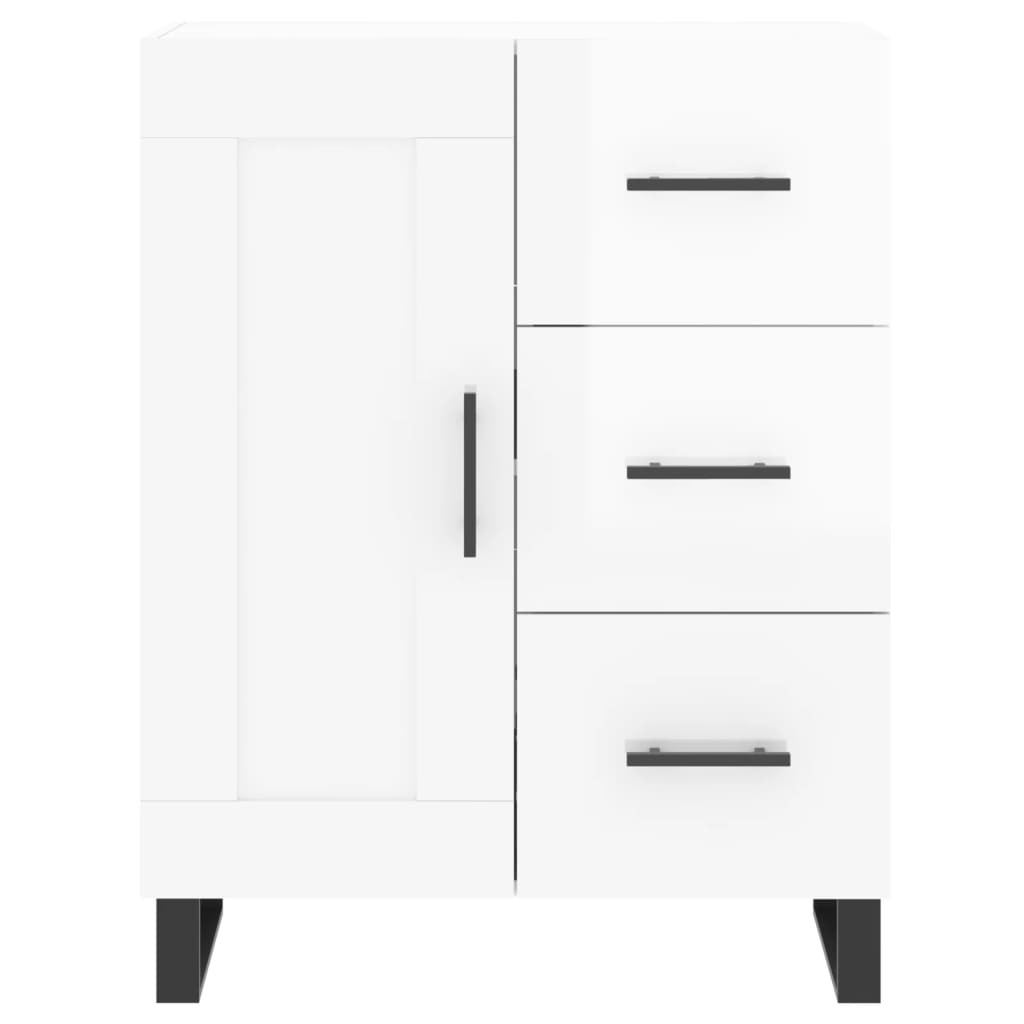 Příborník Bílý S Vysokým Leskem 69,5X34X90 Cm Kompozitní Dřevo