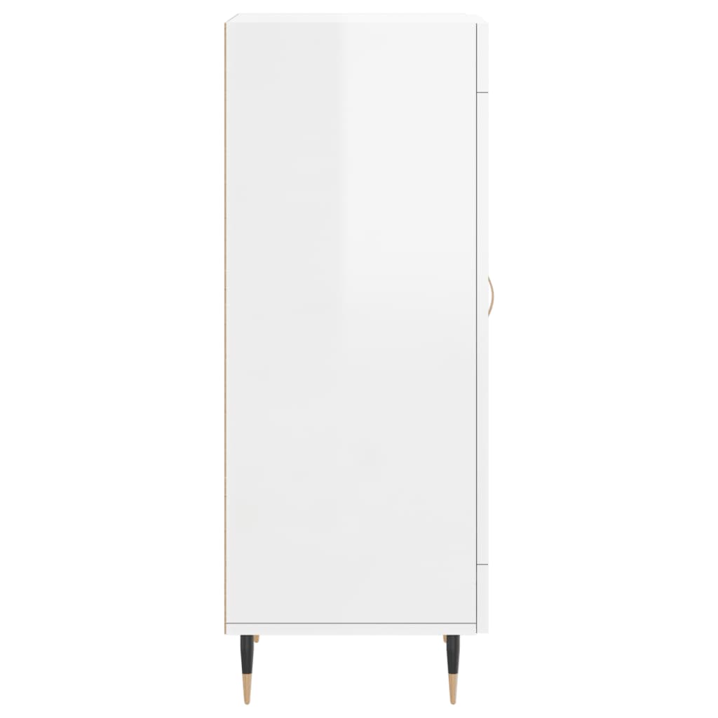 Příborník Bílý S Vysokým Leskem 34,5X34X90 Cm Kompozitní Dřevo