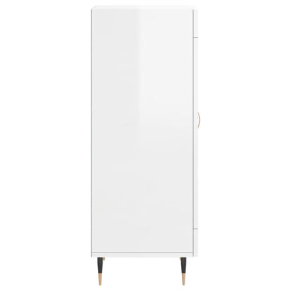 Příborník Bílý S Vysokým Leskem 34,5X34X90 Cm Kompozitní Dřevo