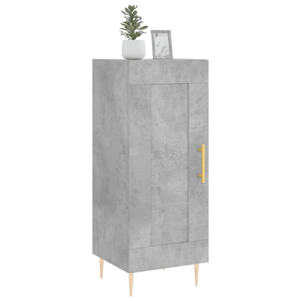 Příborník Betonově Šedý 34,5 X 34 X 90 Cm Kompozitní Dřevo