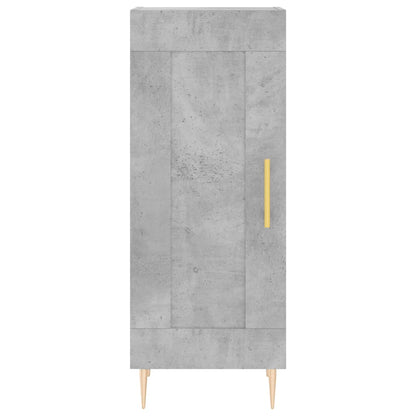Příborník Betonově Šedý 34,5 X 34 X 90 Cm Kompozitní Dřevo