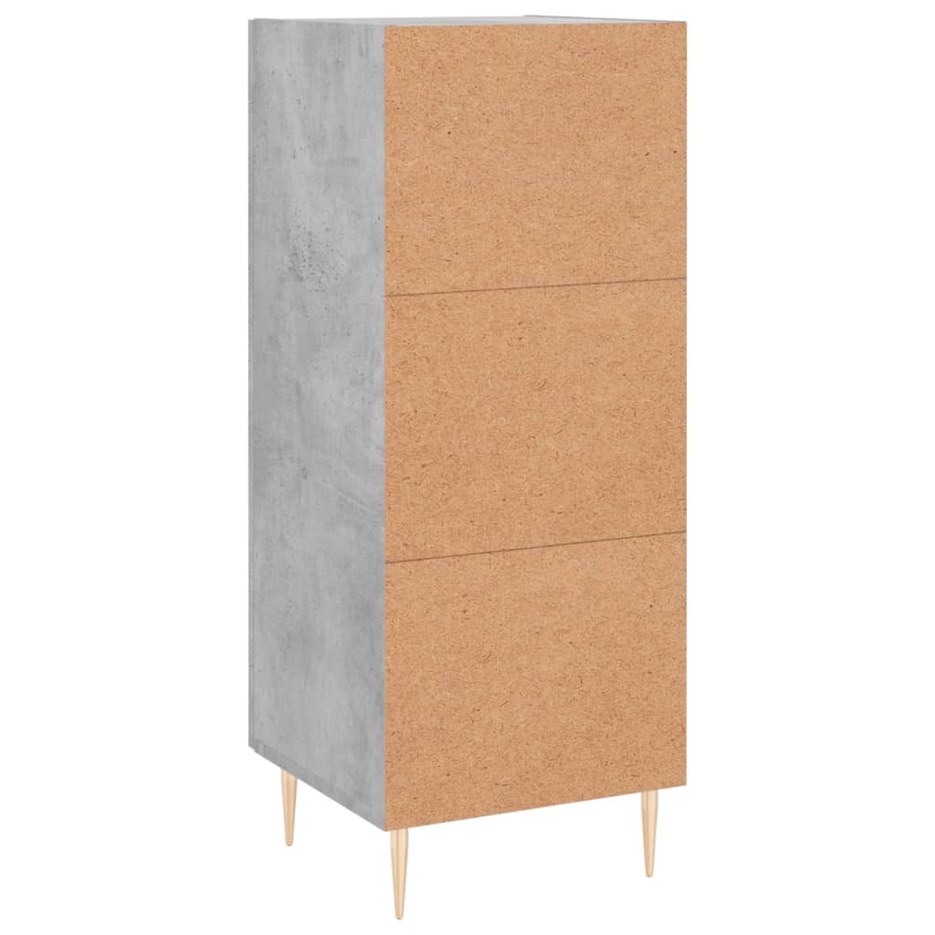 Příborník Betonově Šedý 34,5 X 34 X 90 Cm Kompozitní Dřevo
