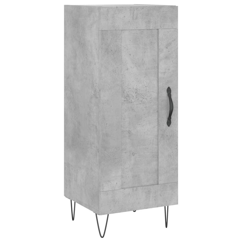 Příborník Betonově Šedý 34,5 X 34 X 90 Cm Kompozitní Dřevo