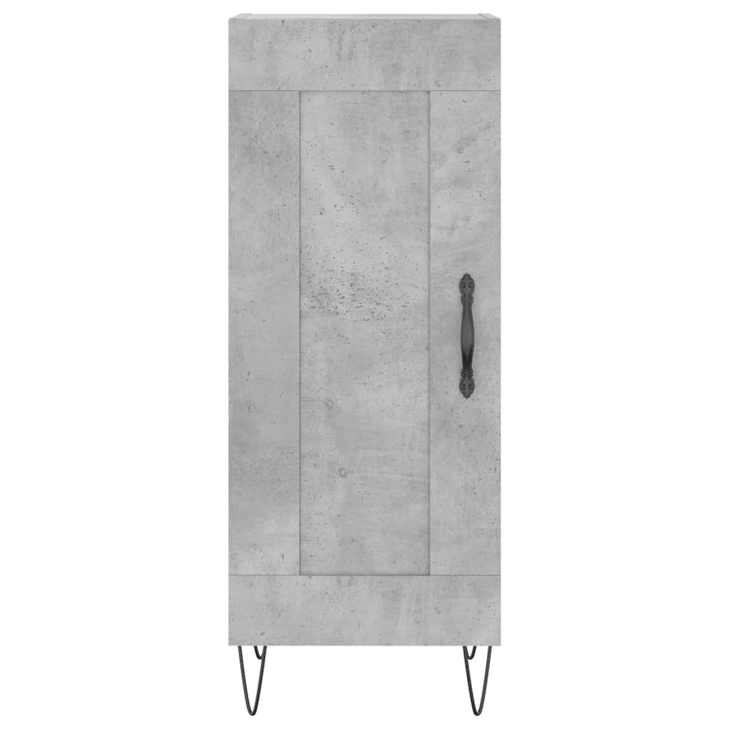 Příborník Betonově Šedý 34,5 X 34 X 90 Cm Kompozitní Dřevo