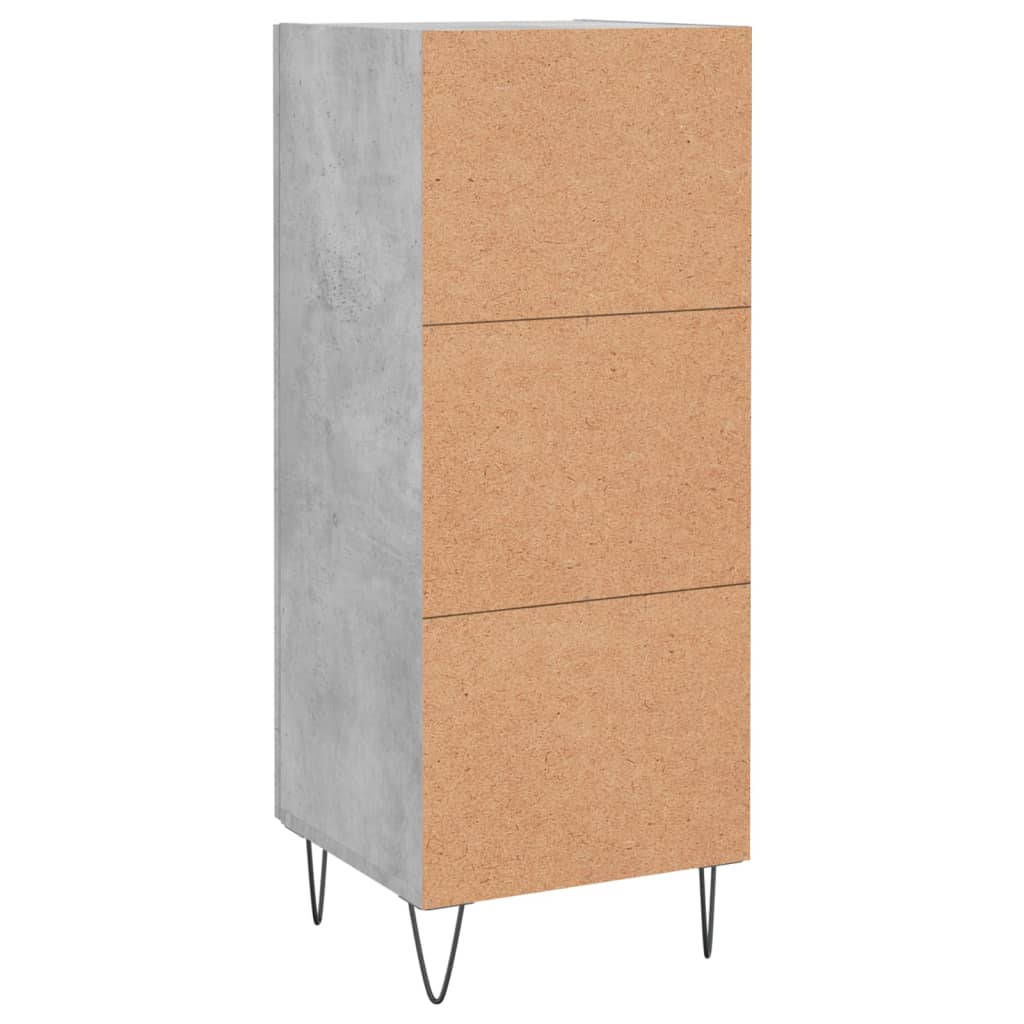 Příborník Betonově Šedý 34,5 X 34 X 90 Cm Kompozitní Dřevo