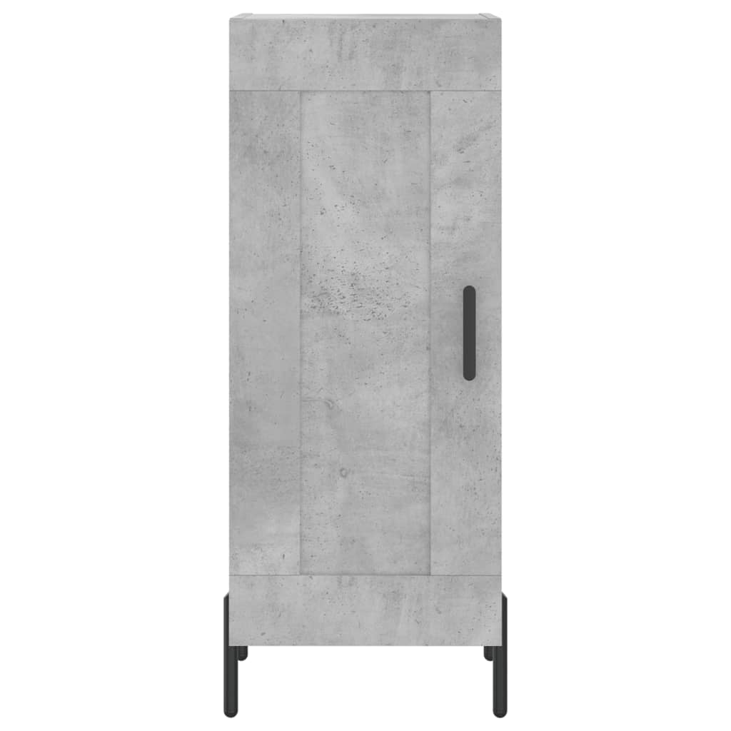 Příborník Betonově Šedý 34,5 X 34 X 90 Cm Kompozitní Dřevo