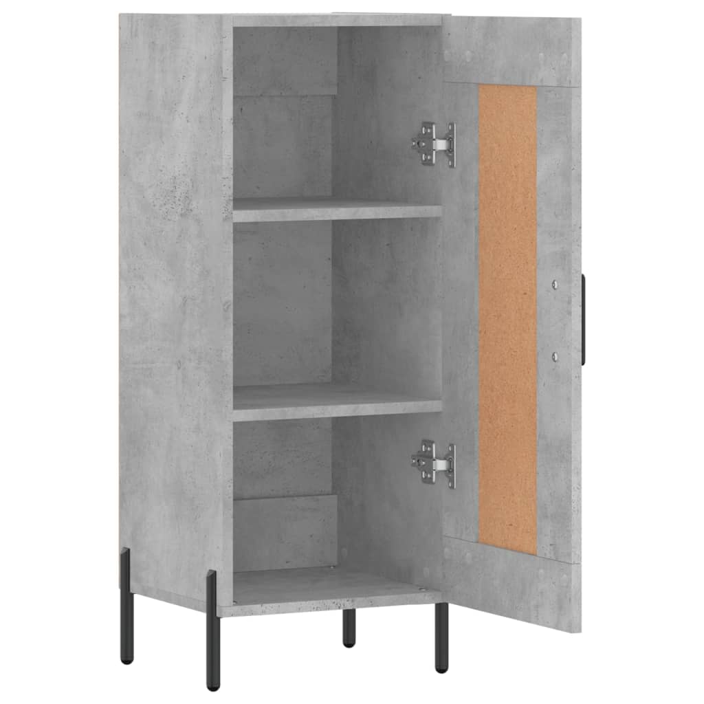 Příborník Betonově Šedý 34,5 X 34 X 90 Cm Kompozitní Dřevo