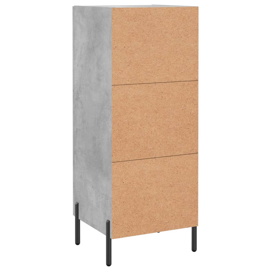 Příborník Betonově Šedý 34,5 X 34 X 90 Cm Kompozitní Dřevo