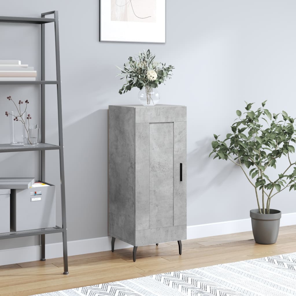 Příborník Betonově Šedý 34,5 X 34 X 90 Cm Kompozitní Dřevo