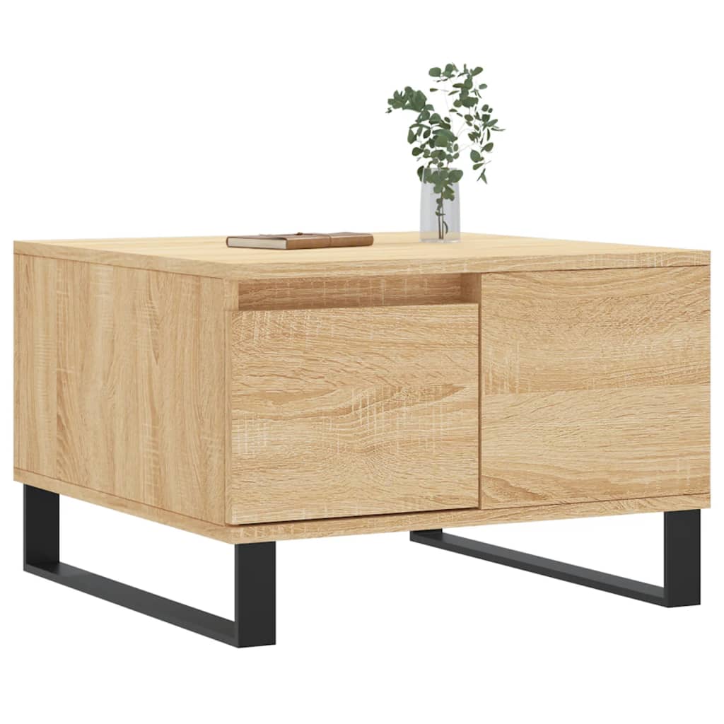 Konferenční Stolek Dub Sonoma 55X55X36,5 Cm Kompozitní Dřevo