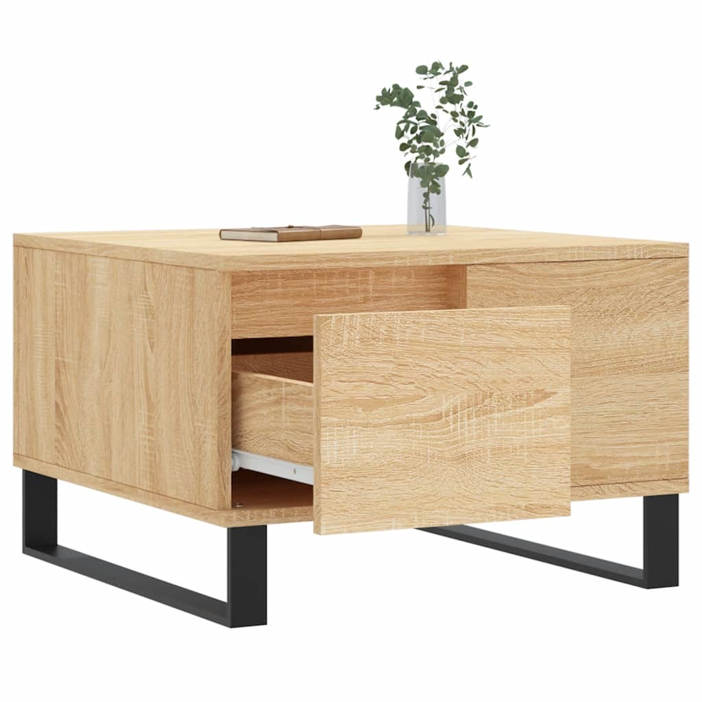 Konferenční Stolek Dub Sonoma 55X55X36,5 Cm Kompozitní Dřevo