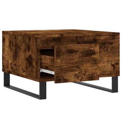 Konferenční Stolek Kouřový Dub 55X55X36,5 Cm Kompozitní Dřevo