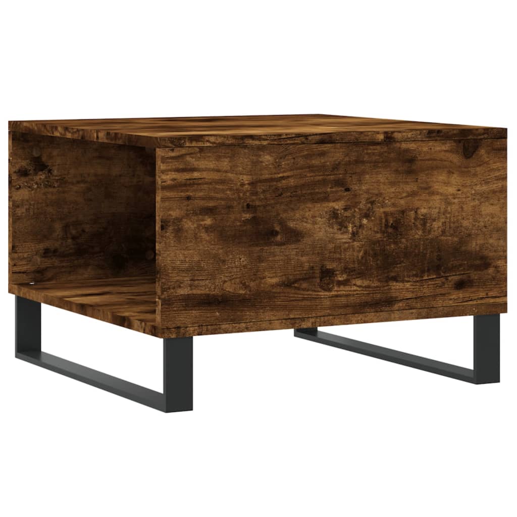 Konferenční Stolek Kouřový Dub 55X55X36,5 Cm Kompozitní Dřevo