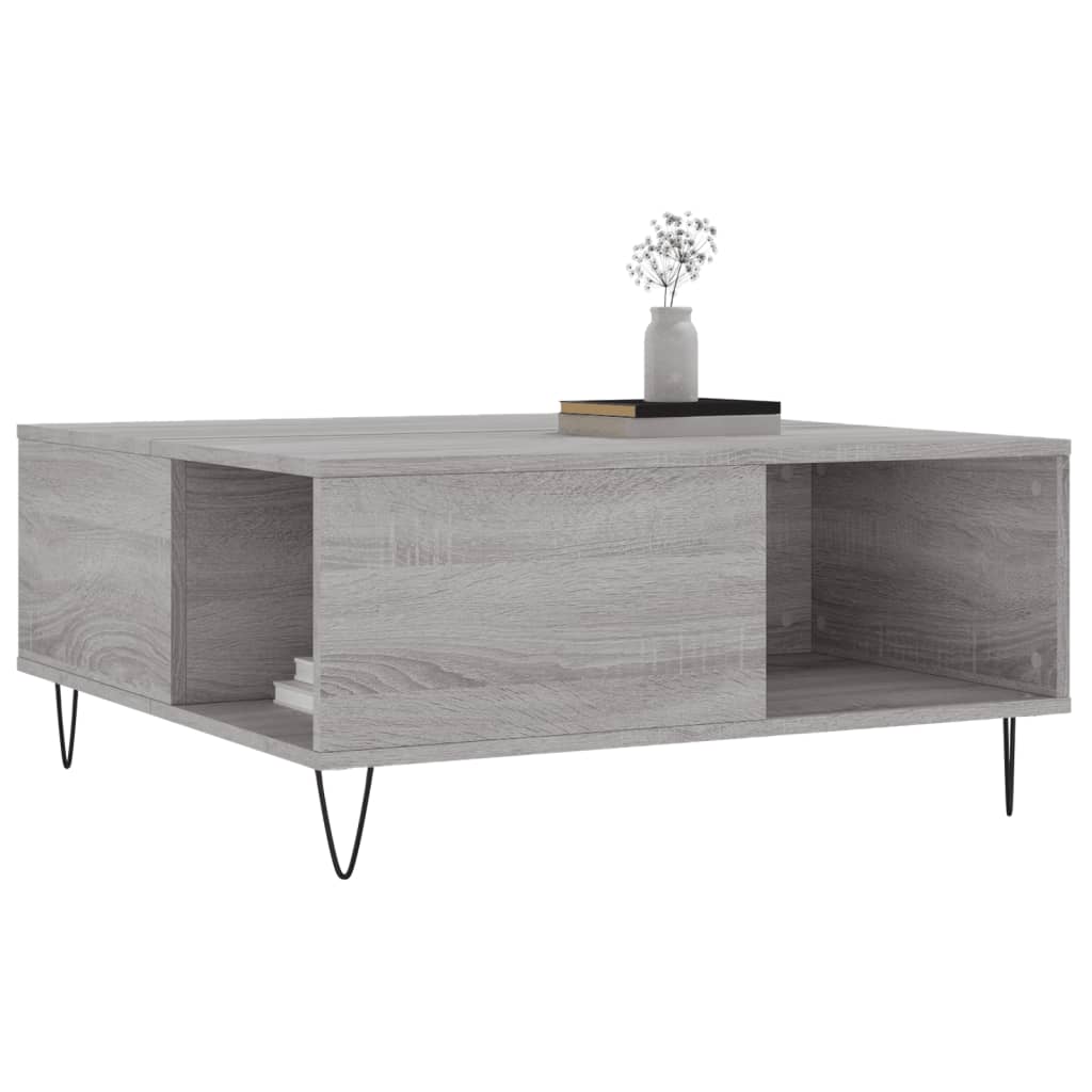Konferenční Stolek Šedý Sonoma 80X80X36,5 Cm Kompozitní Dřevo