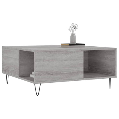 Konferenční Stolek Šedý Sonoma 80X80X36,5 Cm Kompozitní Dřevo
