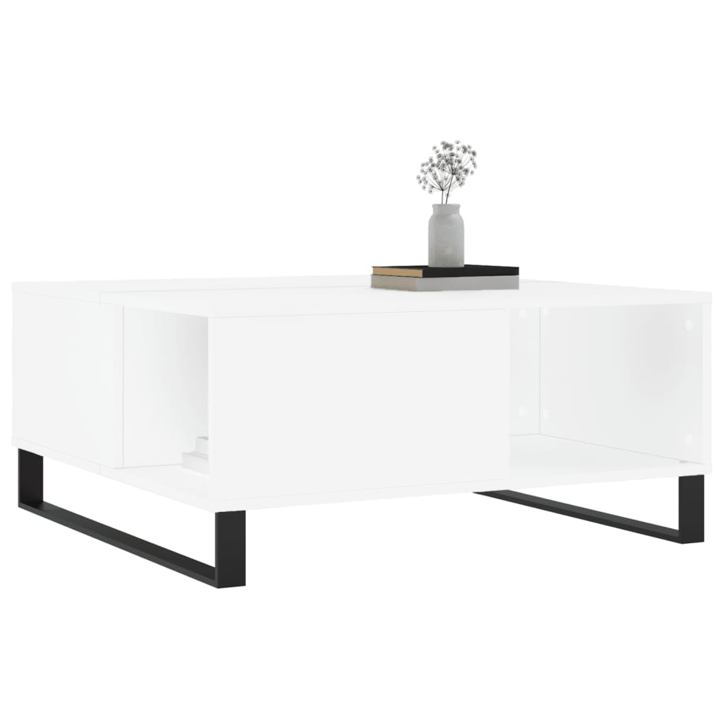 Konferenční Stolek Bílý 80 X 80 X 36,5 Cm Kompozitní Dřevo