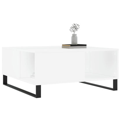 Konferenční Stolek Bílý 80 X 80 X 36,5 Cm Kompozitní Dřevo
