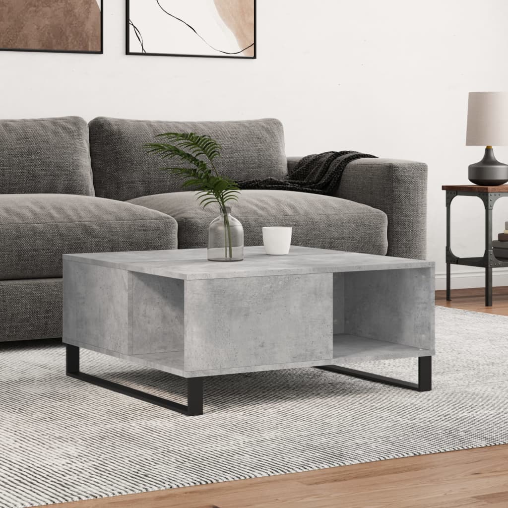 Konferenční Stolek Betonově Šedý 80X80X36,5 Cm Kompozitní Dřevo