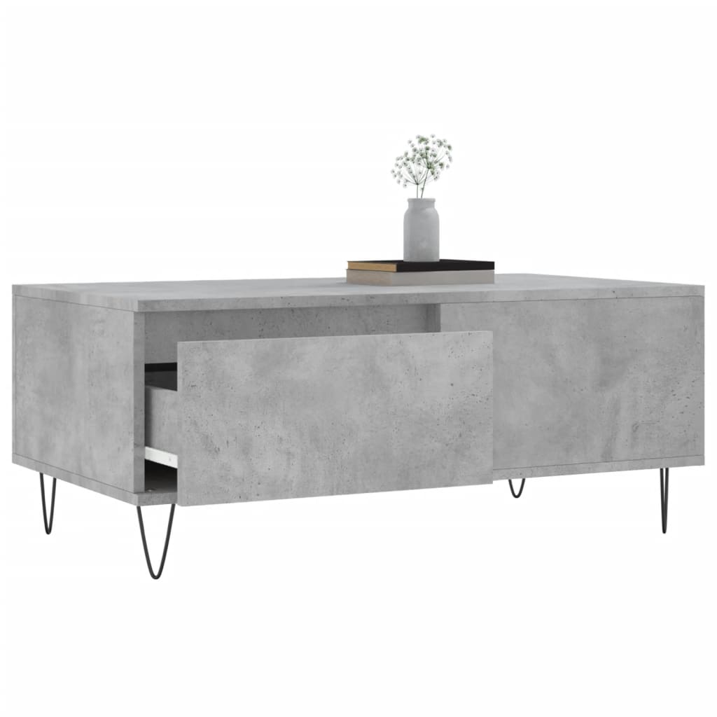 Konferenční Stolek Betonově Šedý 90X50X36,5 Cm Kompozitní Dřevo
