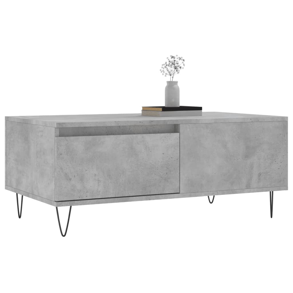 Konferenční Stolek Betonově Šedý 90X50X36,5 Cm Kompozitní Dřevo