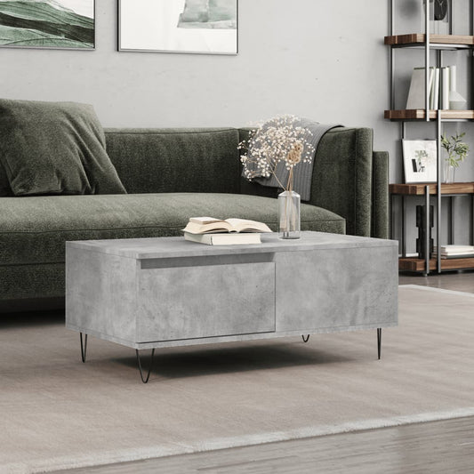 Konferenční Stolek Betonově Šedý 90X50X36,5 Cm Kompozitní Dřevo