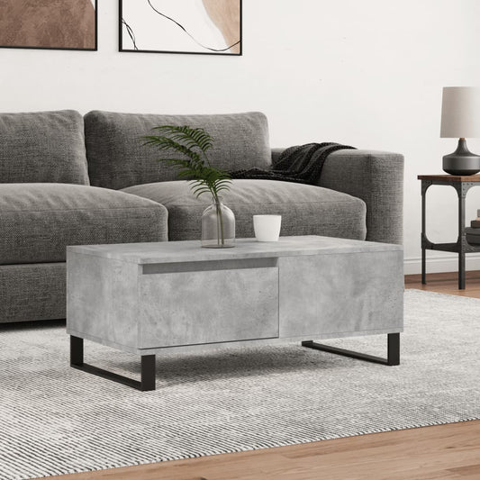 Konferenční Stolek Betonově Šedý 90X50X36,5 Cm Kompozitní Dřevo