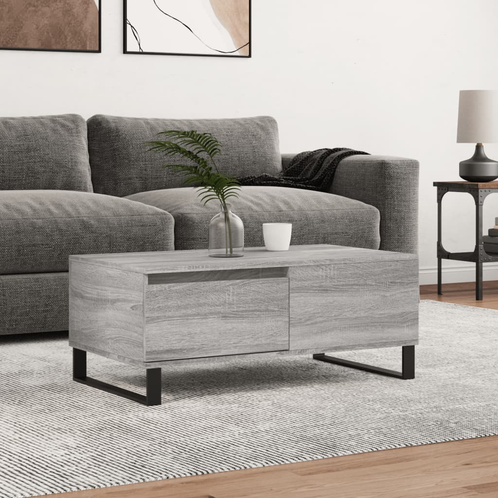 Konferenční Stolek Šedý Sonoma 90X50X36,5 Cm Kompozitní Dřevo
