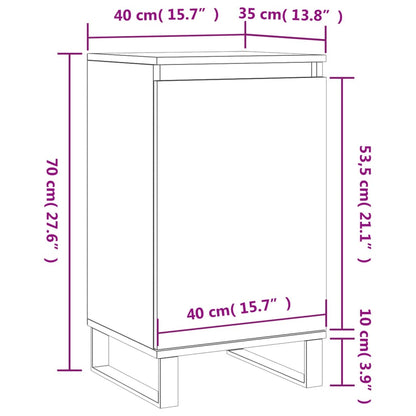 Příborník Betonově Šedý 40 X 35 X 70 Cm Kompozitní Dřevo