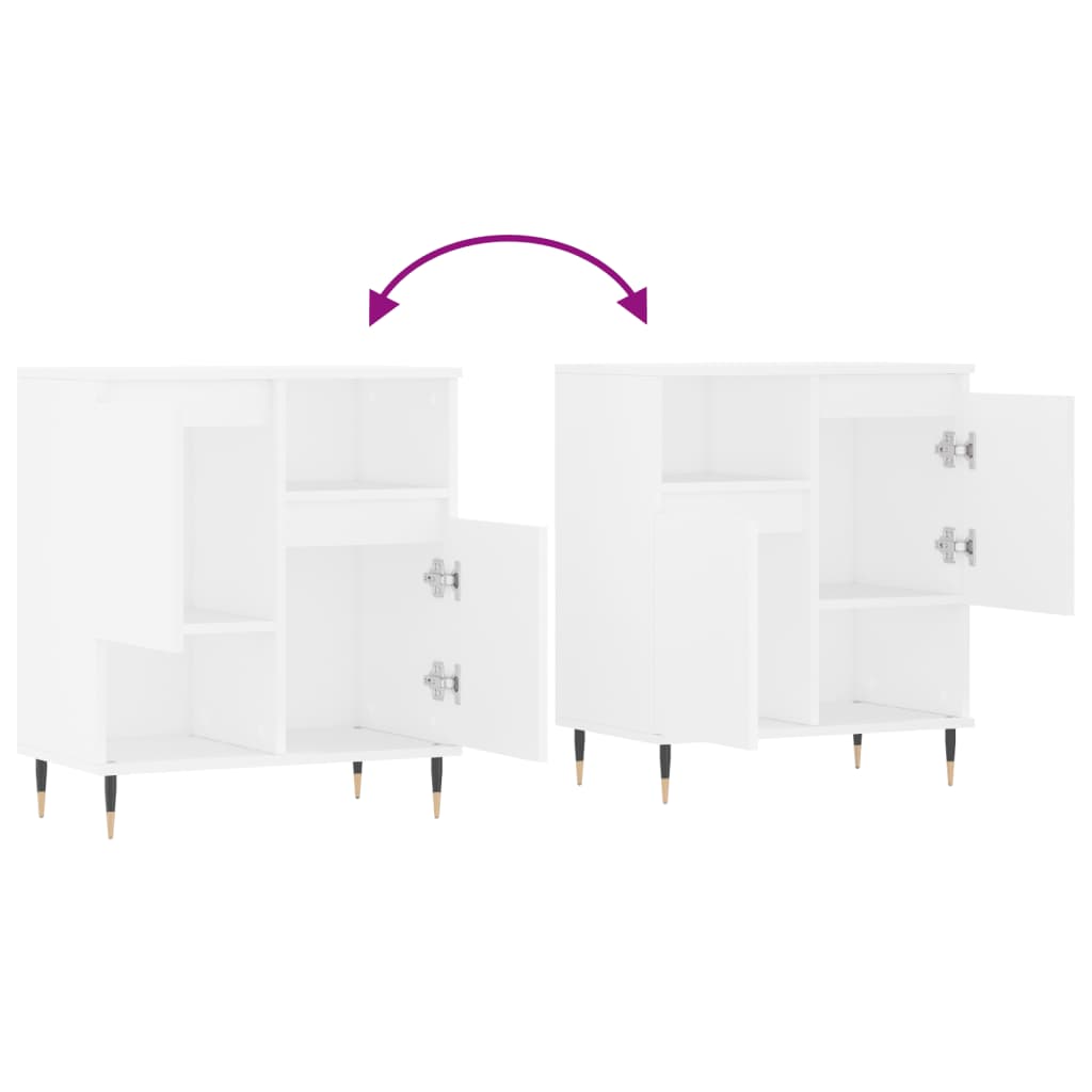 Příborník Bílý 60 X 35 X 70 Cm Kompozitní Dřevo