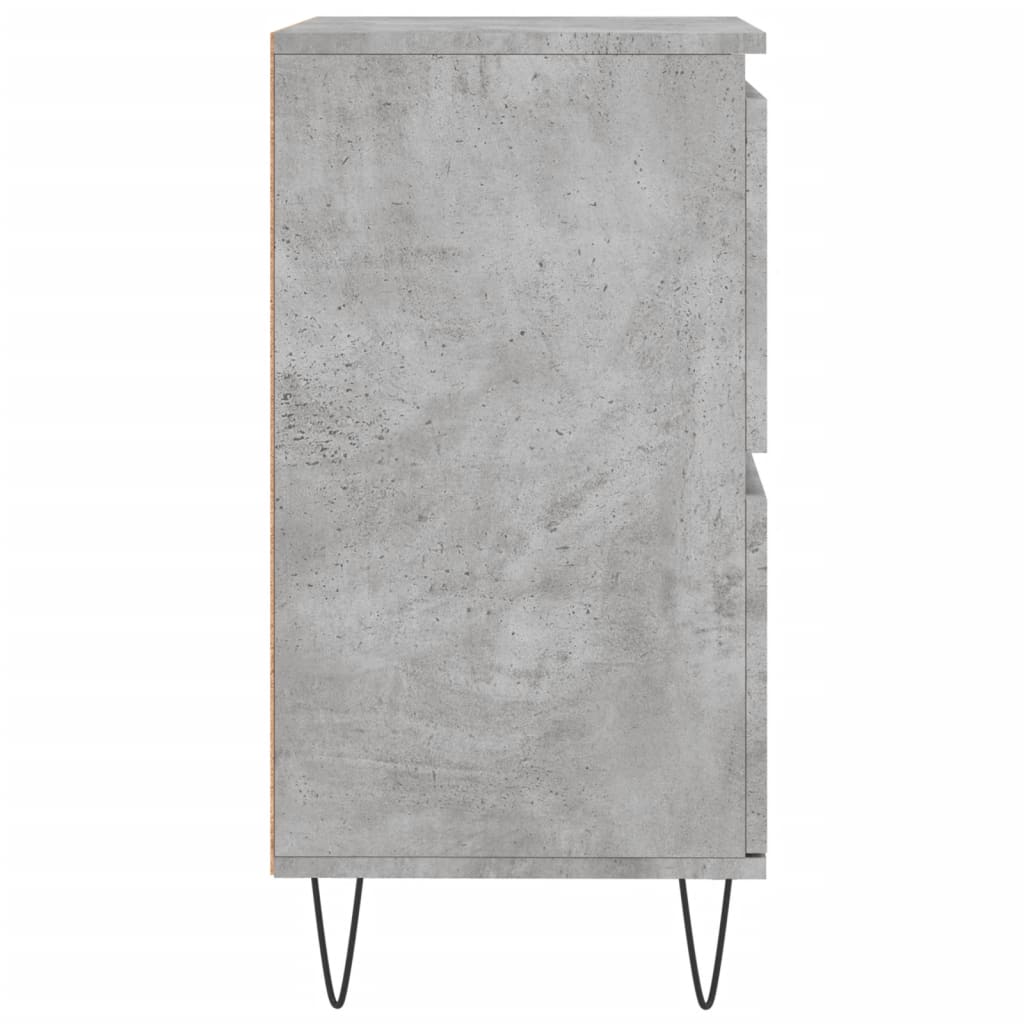 Příborník Betonově Šedý 60 X 35 X 70 Cm Kompozitní Dřevo