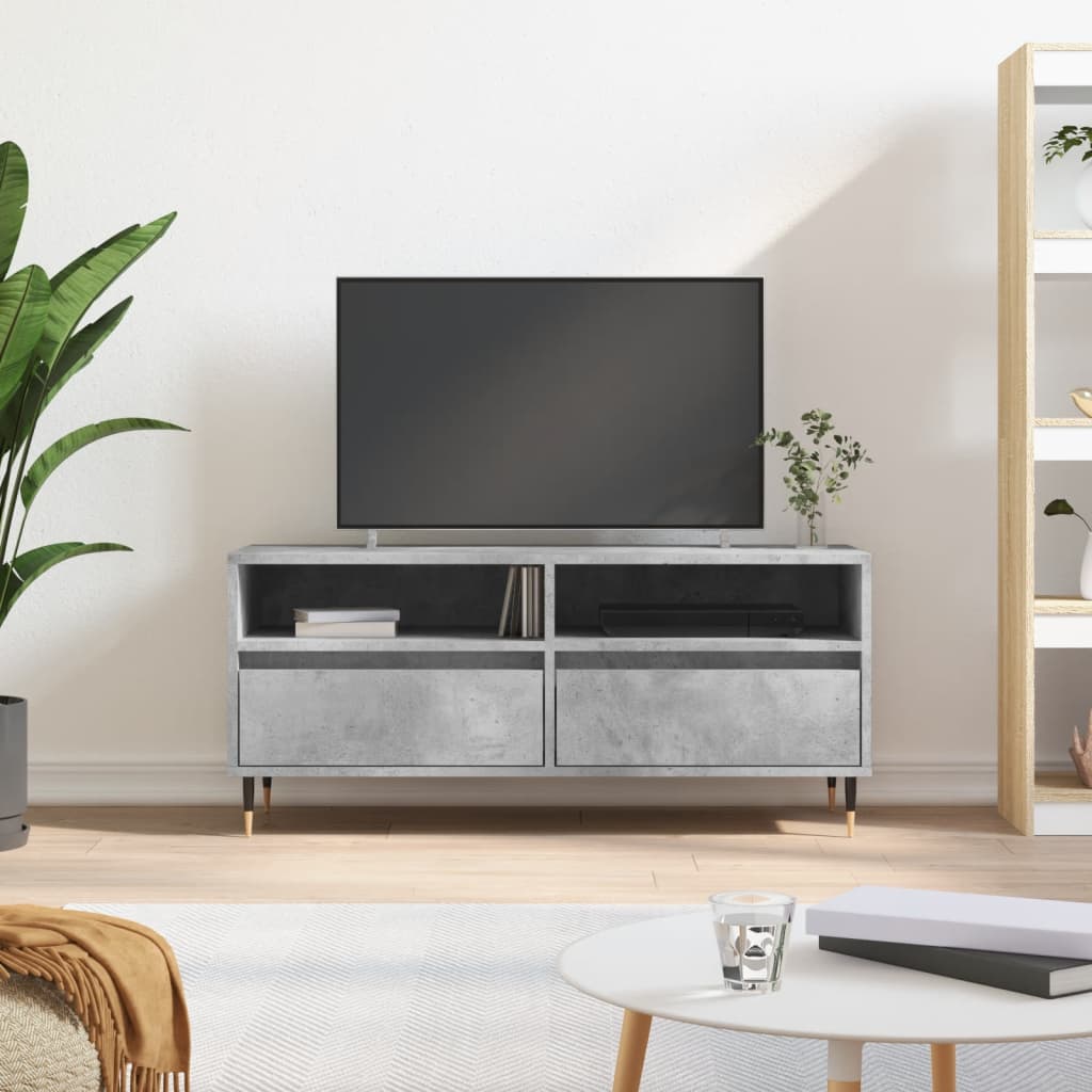 Tv Skříňka Šedá Sonoma 100 X 34,5 X 44,5 Cm Kompozitní Dřevo