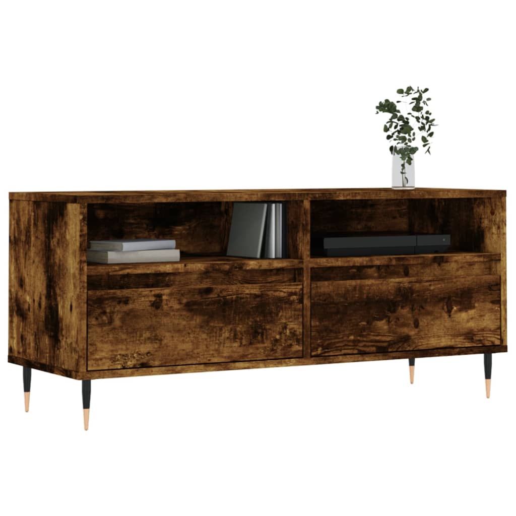 Tv Skříňka Kouřový Dub 100 X 34,5 X 44,5 Cm Kompozitní Dřevo