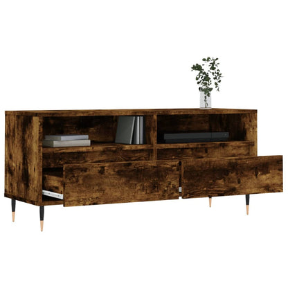 Tv Skříňka Kouřový Dub 100 X 34,5 X 44,5 Cm Kompozitní Dřevo