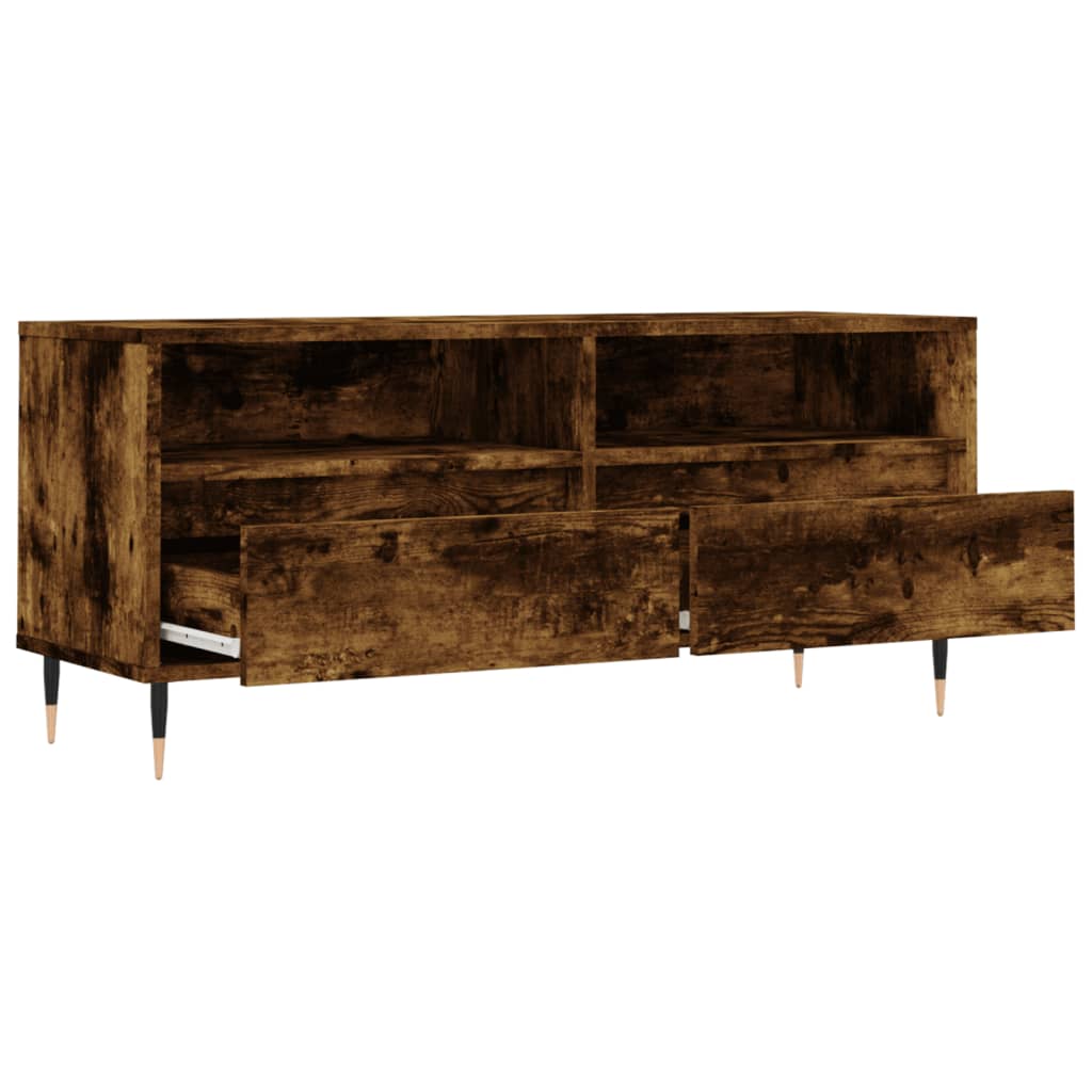 Tv Skříňka Kouřový Dub 100 X 34,5 X 44,5 Cm Kompozitní Dřevo