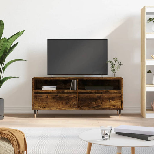 Tv Skříňka Kouřový Dub 100 X 34,5 X 44,5 Cm Kompozitní Dřevo