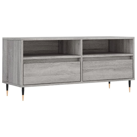 Tv Skříňka Šedá Sonoma 100 X 34,5 X 44,5 Cm Kompozitní Dřevo