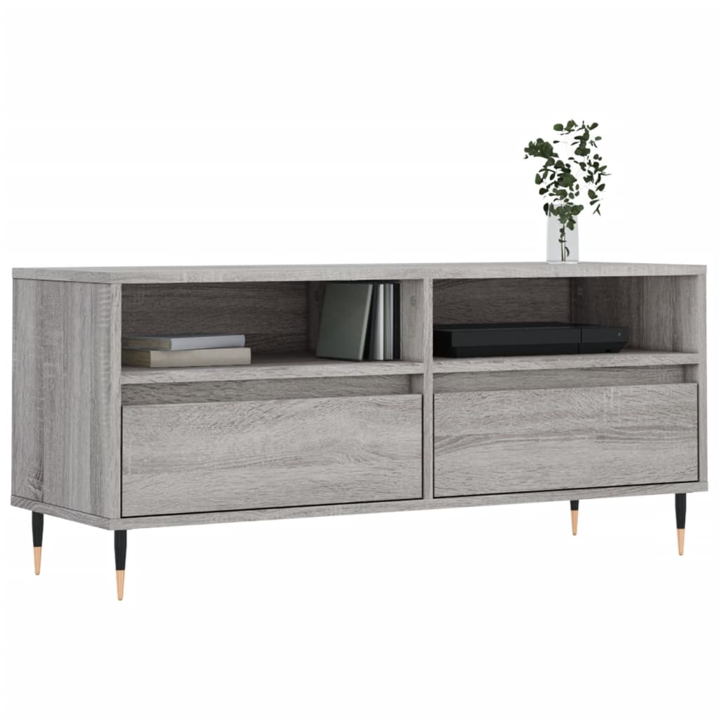 Tv Skříňka Šedá Sonoma 100 X 34,5 X 44,5 Cm Kompozitní Dřevo
