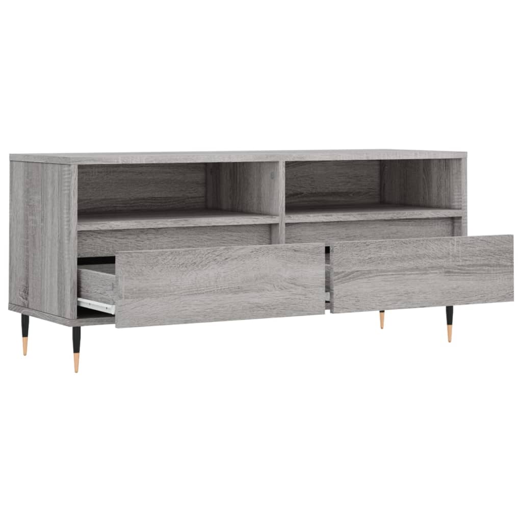 Tv Skříňka Šedá Sonoma 100 X 34,5 X 44,5 Cm Kompozitní Dřevo