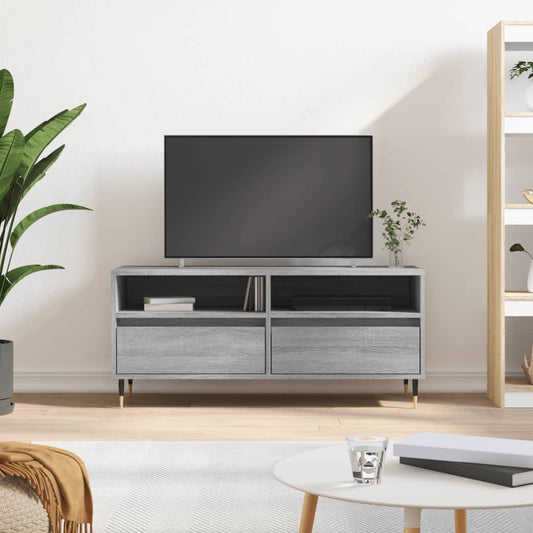 Tv Skříňka Šedá Sonoma 100 X 34,5 X 44,5 Cm Kompozitní Dřevo