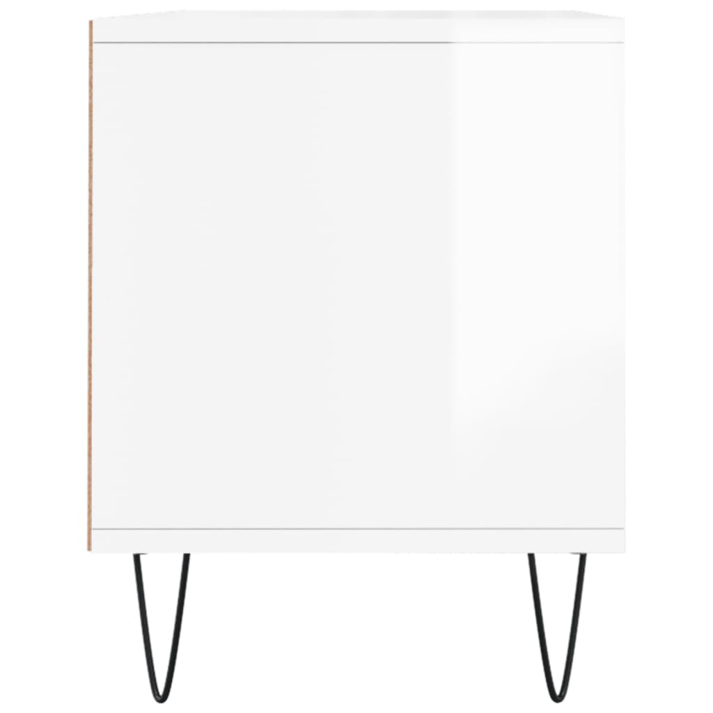 Tv Skříňka Bílá Vysoký Lesk 100X34,5X44,5 Cm Kompozitní Dřevo