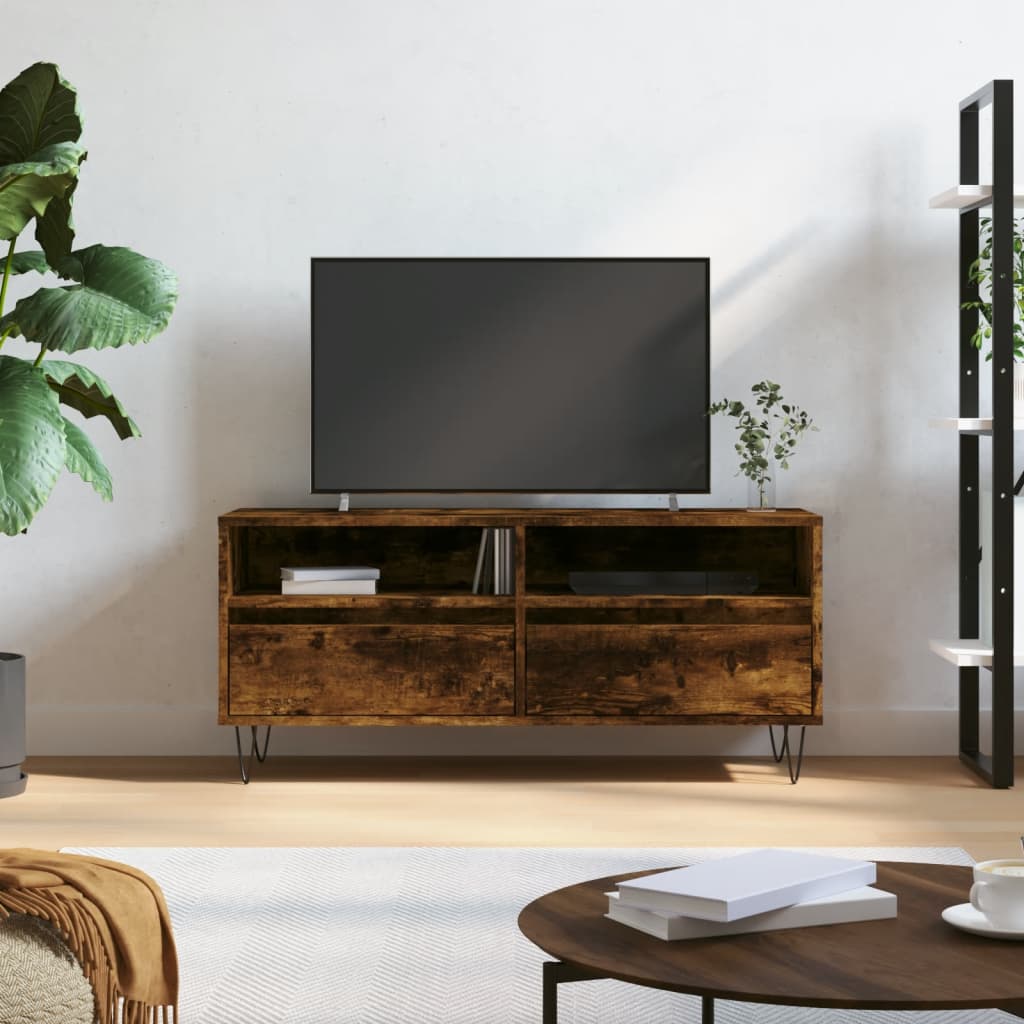 Tv Skříňka Bílá Vysoký Lesk 100X34,5X44,5 Cm Kompozitní Dřevo