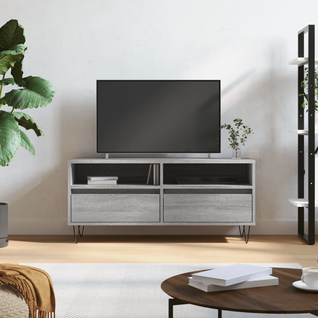 Tv Skříňka Bílá Vysoký Lesk 100X34,5X44,5 Cm Kompozitní Dřevo