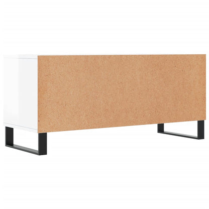 Tv Skříňka Bílá Vysoký Lesk 100X34,5X44,5 Cm Kompozitní Dřevo