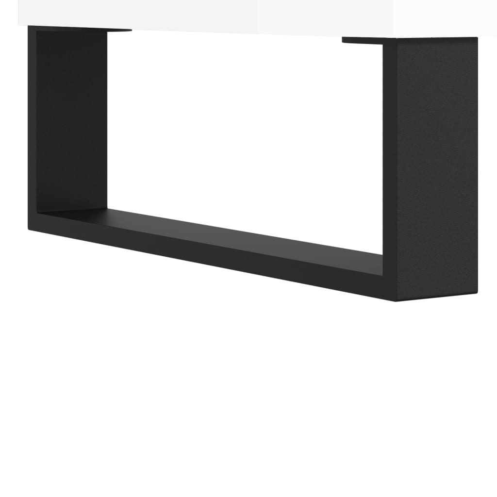 Tv Skříňka Bílá Vysoký Lesk 100X34,5X44,5 Cm Kompozitní Dřevo