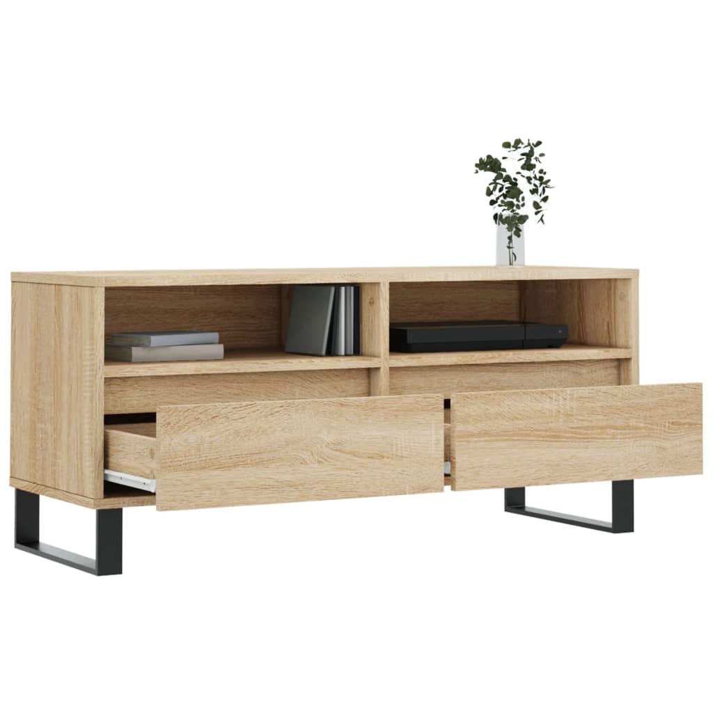 Tv Skříňka Dub Sonoma 100 X 34,5 X 44,5 Cm Kompozitní Dřevo