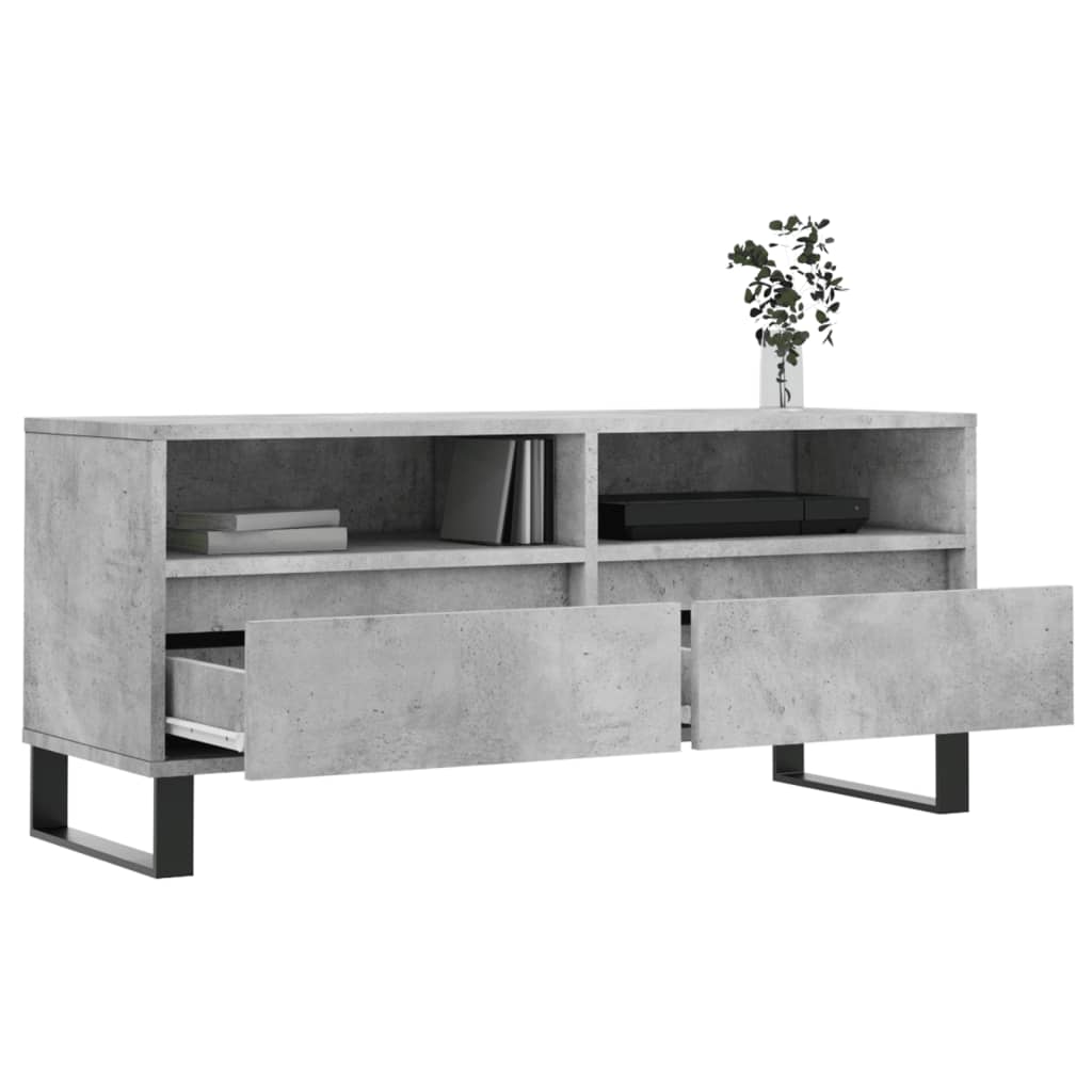 Tv Skříňka Betonově Šedá 100 X 34,5 X 44,5 Cm Kompozitní Dřevo