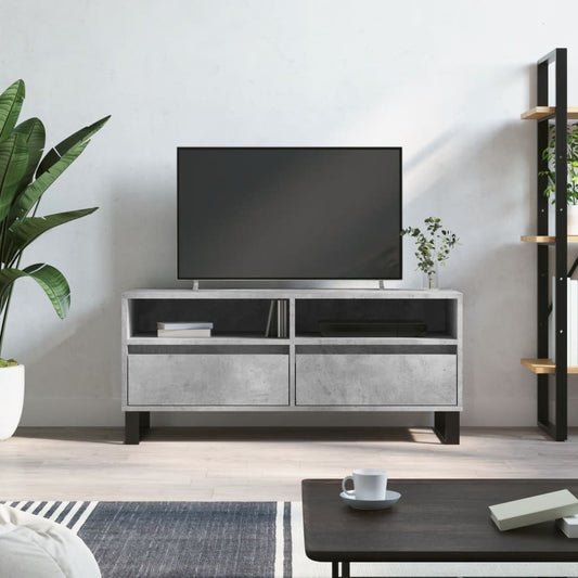 Tv Skříňka Betonově Šedá 100 X 34,5 X 44,5 Cm Kompozitní Dřevo